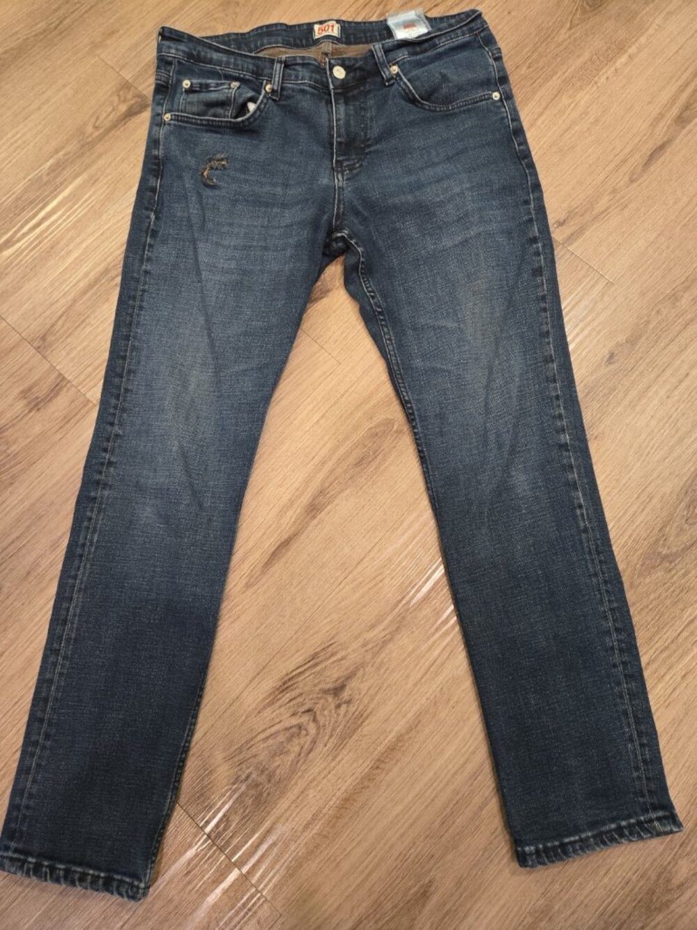 Levis 501 Capital E Men's Jeans Distressed Wash Button Fly Straight Leg 32x32